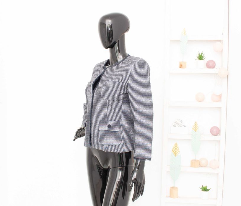 Weekend Max Mara дамско сако синьо райе памук 36 S