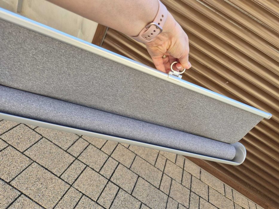 Rulou textil retractabil gri 60 x 190 cm – rulota / autorulota / geam