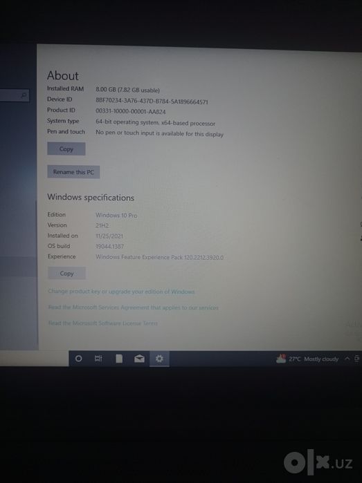 Hp laptop kafolat 1 yil