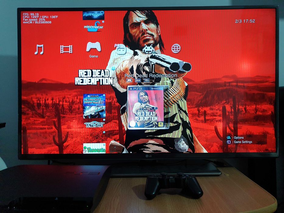PS3 modat HEN 320 GB + 40 jocuri (GTA V, Red Dead, God of War, NFS)