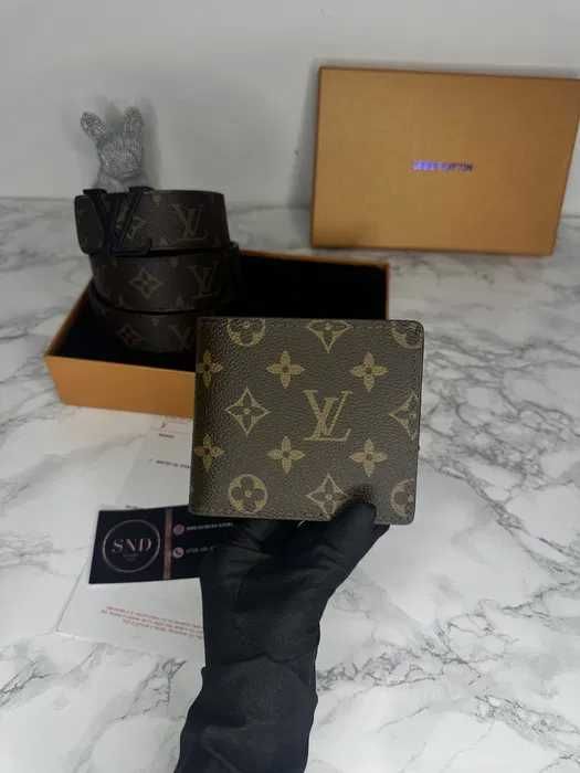 Vand Curea Louis Vuitton + Portofel Asortat