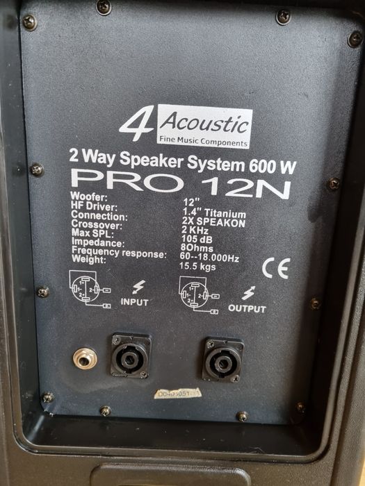 Boxe 4 Acoustic PRO 12 N 600w Urlati • OLX.ro