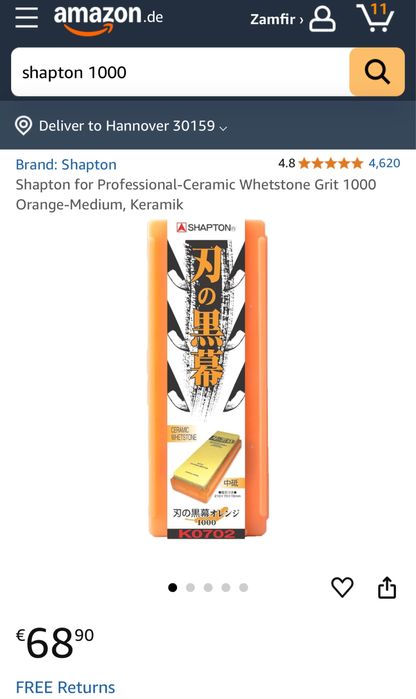 Piatra Shapton Pro 1000 Kuromaku ascutit cutit