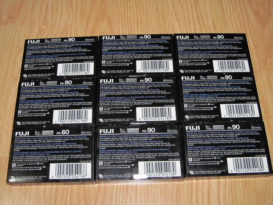 casete video 8 FUJI de 90 min sigilate