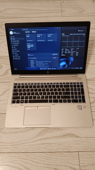 Laptop HP EliteBook 850 G6, i7 8565U, 16gb, ssd m2 1tb, baterie