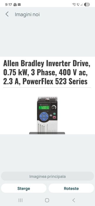 Convertizor de frecventa Allen Bradley 22A-D8P7N104 PowerFlex 4 3.7 kW