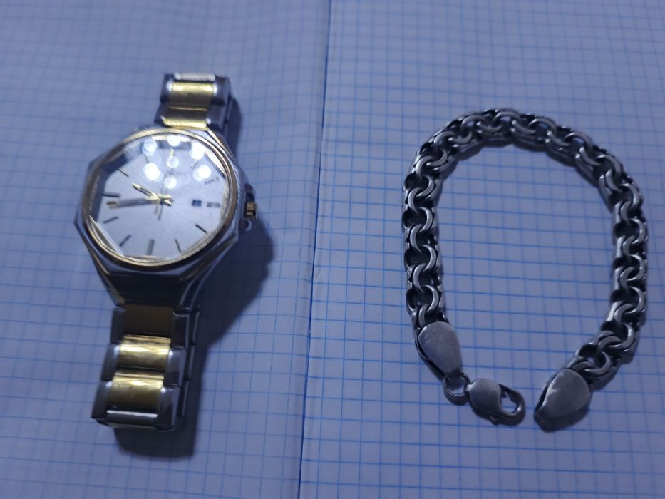 Мужской браслет серебро 925