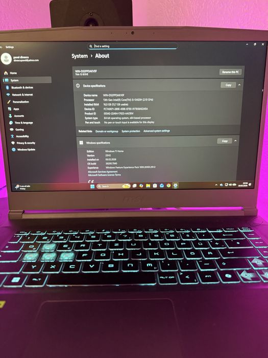 Vand Laptop gaming MSI