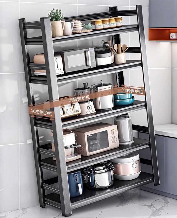 50kg ko‘taruvchi oshxona polkasi/Temir polka g‘ildirakli