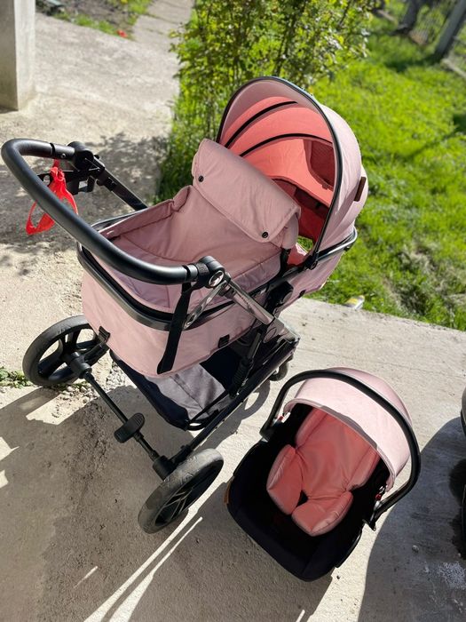 Carut 3 în 1,culoare roz