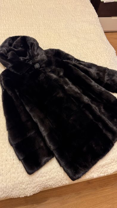 #144 Палто от норка.Визон. Естествена кожа с косъм.
