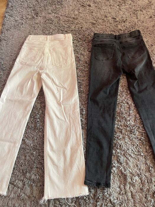 Бели дънки charlestone+ черни skinny jeans+тениска подарък