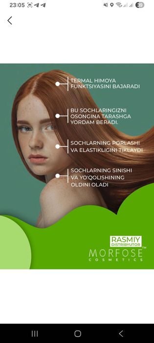 Soch uchun sprey va konditsaner