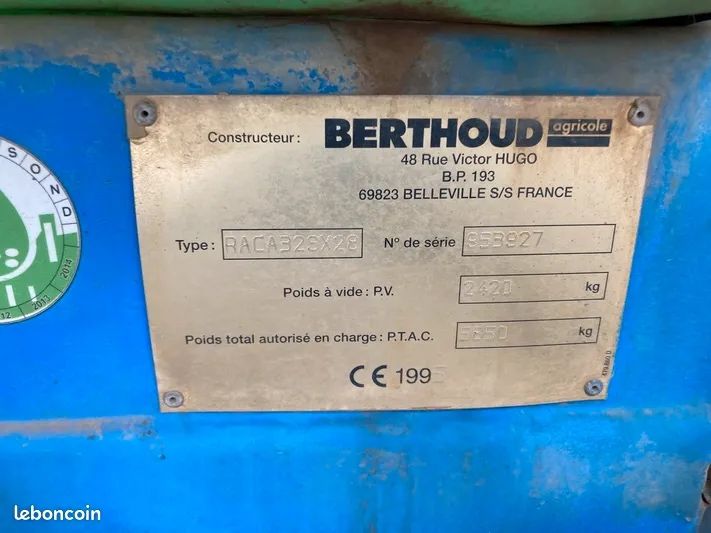 Instalatie erbicidat Berthoud Racer