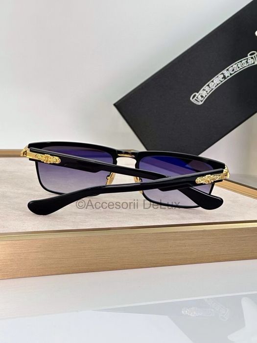Ochelari de Soare Chrome Hearts You Are Late Noi Full Box [Verificare Colet] Gold