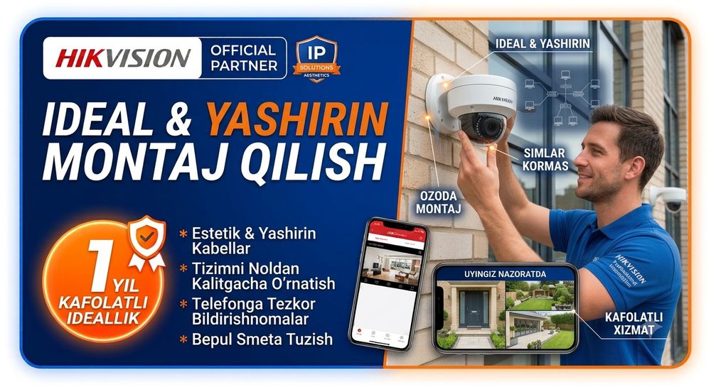 Ideallikni xohlaydiganlar uchun: Hikvision toza va yashirin montaj
