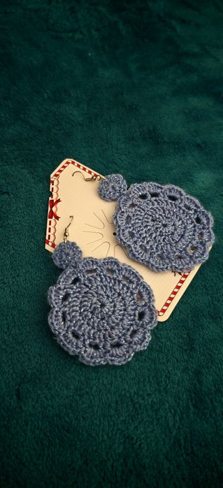 Cercei handmade crosetati