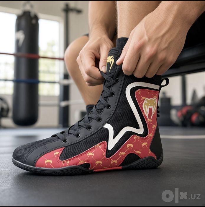 Venum Contender Boxing Shoes – Qora/Qizil