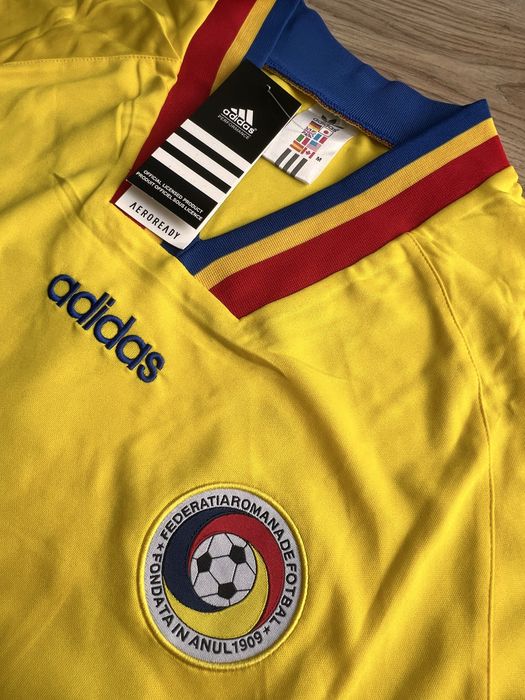 Tricou de fotbal nationala Romaniei Hagi 10 Adidas Marime M World Cup 1994