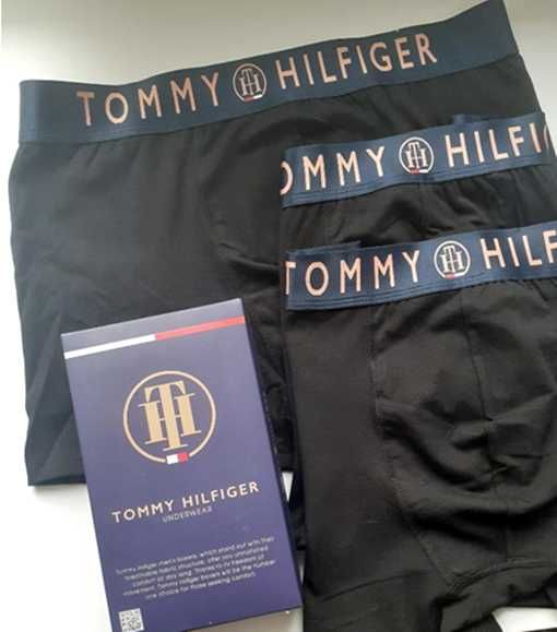 Boxeri negri, 3 perechi Tommy Hilfiger , masura M