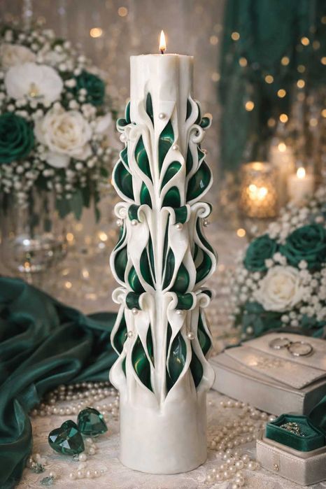 Lumanari nunta - Lumanare botez sculptata