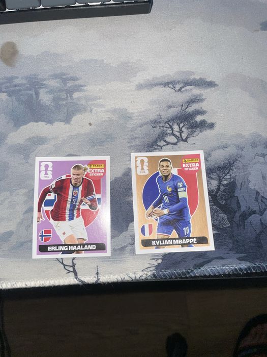 Sticker extra wc 2026: Kylian Mbappe bronze si Erling Halland regular