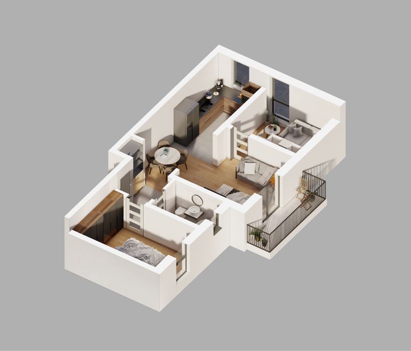 Apartament 3 camere bloc nou Str.Strugurilor Lugoj