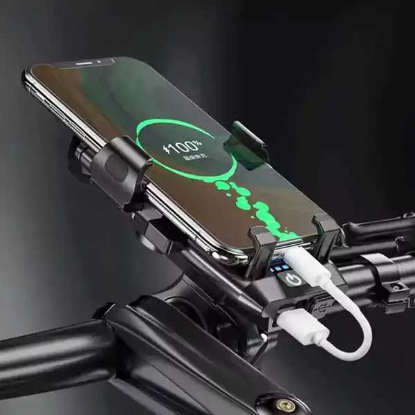 Фар за велосипед 4 в 1 – 6000Lm LED, Стойка за телефон