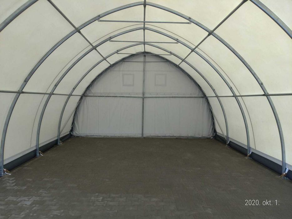 Полукръгла индустриална палатка 6,1 x 12,8 x 3,66 м за селско стопанство, съхранение на бали