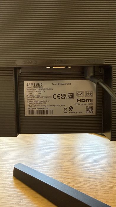 Монитор Samsung - Essential S31C 24C312, 24'', FHD, IPS, черен