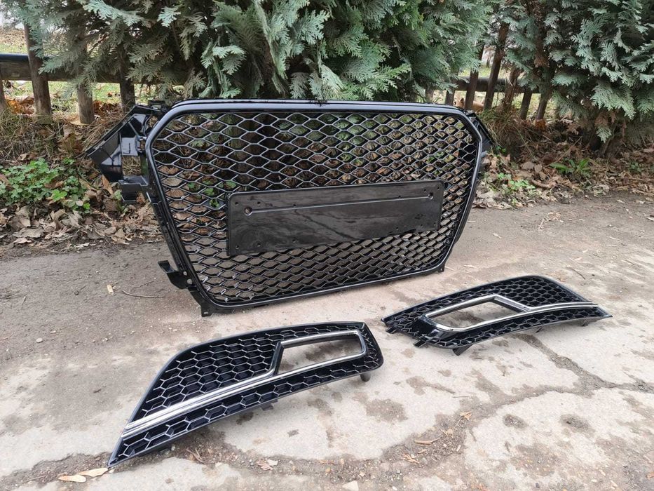 Grila pentru AUDI A4 B8 Facelift (2012-2015) RS Design Negru Lucios