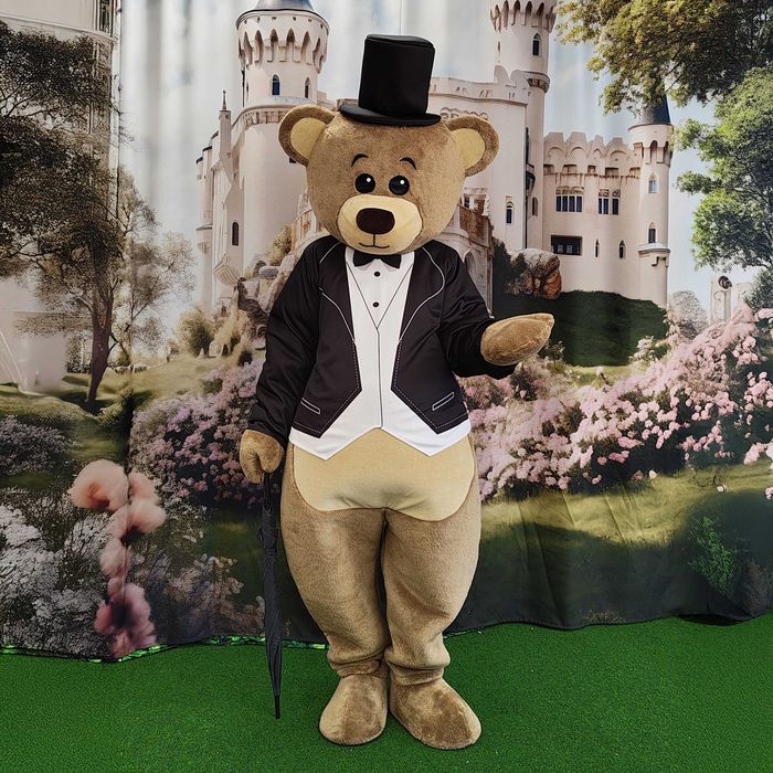 Costum mascota Urs (Teddy Bear) maro elegant pentru petreceri