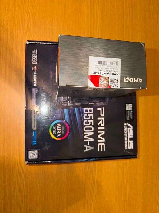 Placa de baza ASUS PRIME B550M-A cu procesor Procesor AMD Ryzen 5 5600 3.5GHz Box