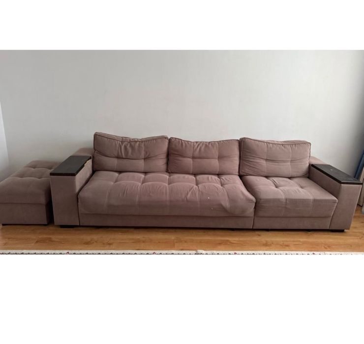 Продам диван с пуфиком, 300х90 см