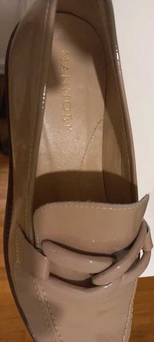 Mocasini-Loaferi din piele lacuita Mannori,37,5