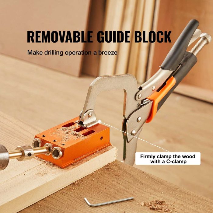 Set profesional pentru imbinari ascunse Pocket Hole jig