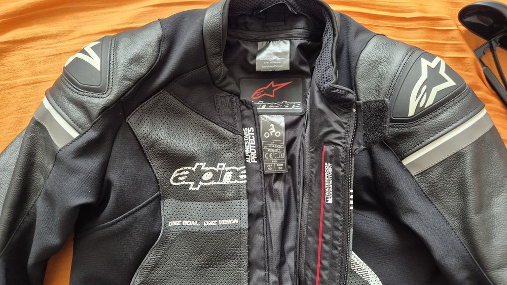 Кожено мото яке Alpinestars GP Force Airflow - Като НОВО!