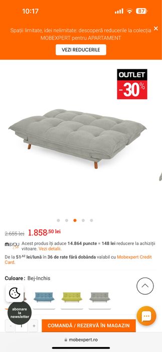 Vand canapea extensibila