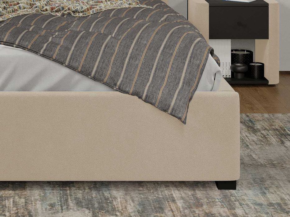 Pat Cico de 190 rabatabil 170 x 114 C1 din piele/stofa Bej Falcone 102