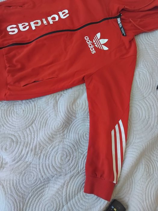 Мъжки спортен екип Adidas (черно и червено) / Долнище Адидас Доставено от USA