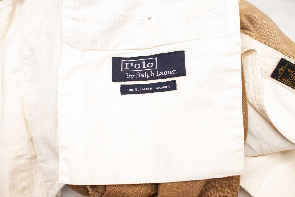 Polo Ralph Lauren оригинален мъжки панталон светло кафяв лен и памук 38/32