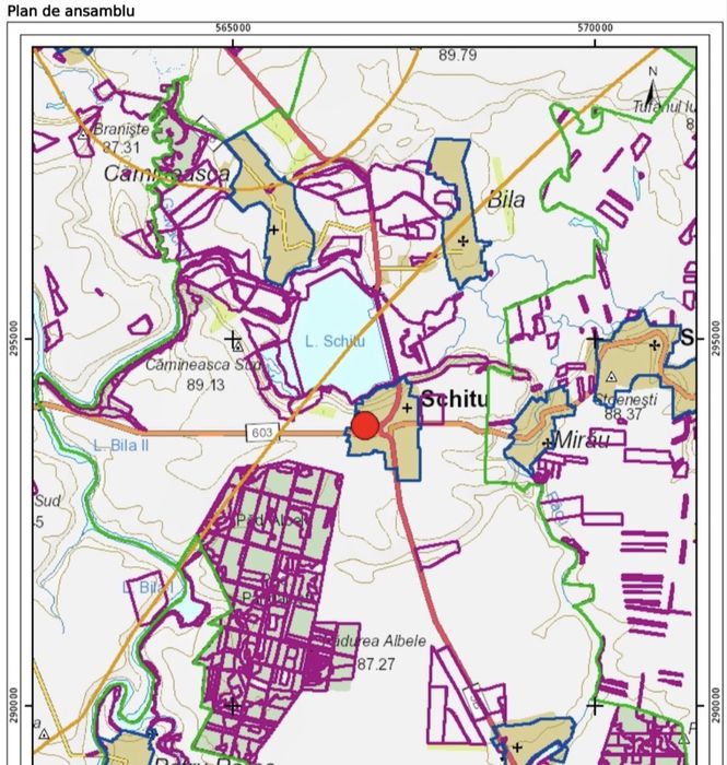 Vand Teren comuna Schitu Giurgiu vedere lac si aproape de primarie
