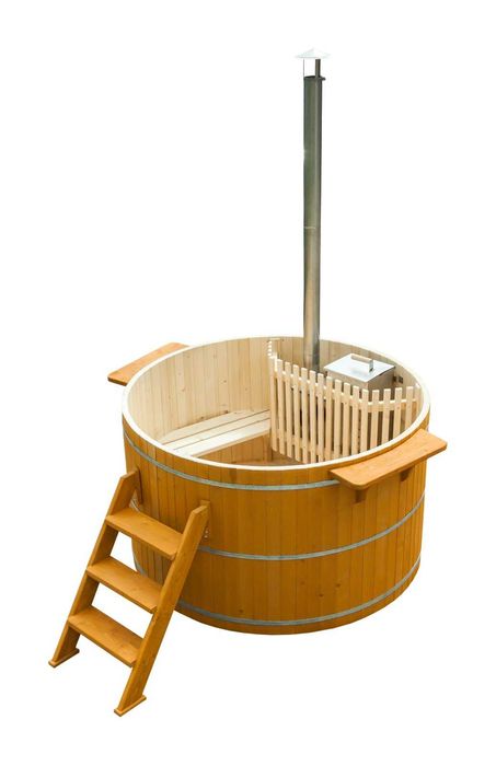 Ciubar din lemn pentru baie cu soba inox de la ciubarar.ro