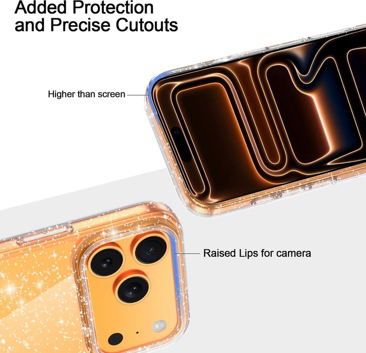 Блестящ кейс glitter case за apple iphone 17 pro max