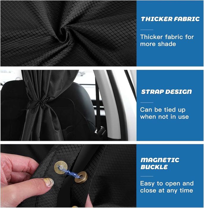 Подвижна ,разделителна, слънцезащитна  завеса за кола и кемпер ZATOOTO