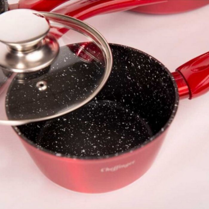 Комплект съдове за готвене Cheffinger от лят алуминий с мраморно покри