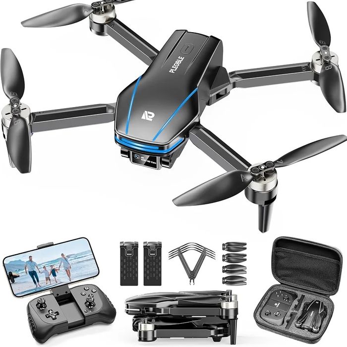 Super pret! Dronă 4K Pliabilă cu Motor Brushless + 2 Baterii +  Telecomandă + Geantă, pentru copii, adulti, SIGILATA
