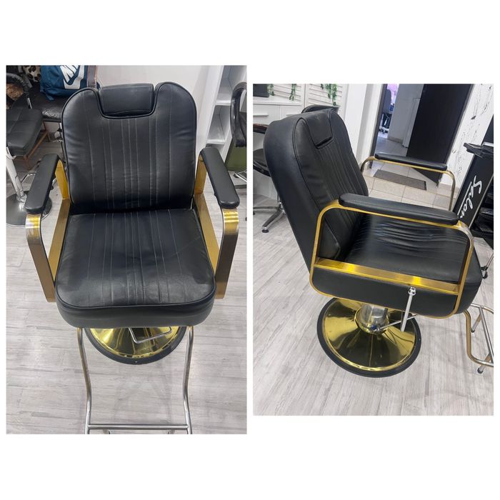 Scaun frizerie auriu