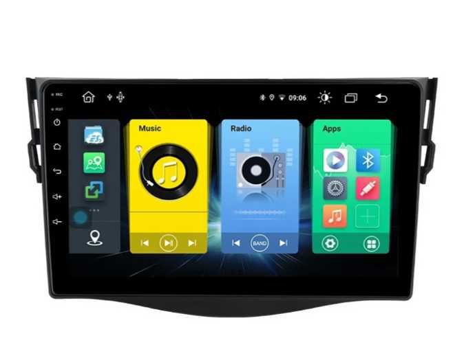 9-инчова мултимедия за Toyota RAV4 (2006–2012) + камера, CarPlay, GPS