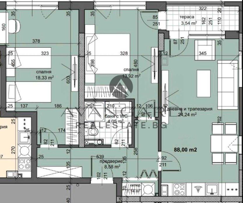 Продава се Тристаен апартамент в Пловдив, Тракия - 102 кв.м за 1853 €/кв.м - Снимка #11